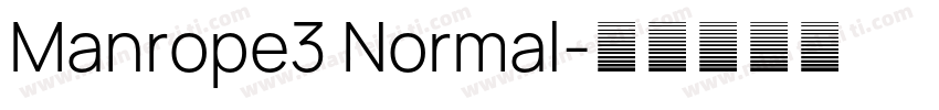 Manrope3 Normal字体转换